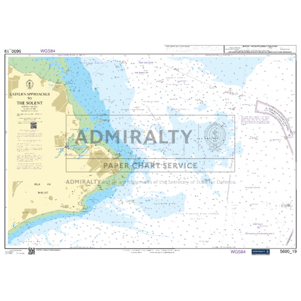 Admiralty Small Craft Chart 5600_19: Eastern Approaches to the Solent