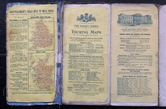 Antique Cloth Map – Bartholomew’s NEW REDUCED SURVEY – 32 SALISBURY PLAIN c 1910