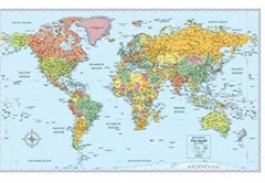 Rand McNally Signature Ed Political World Wall Map Laminated 50″ X 32″ NEW