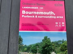 OS Ordnance Survey Landranger Map 195 Bournemouth, Purbeck & area – 1991