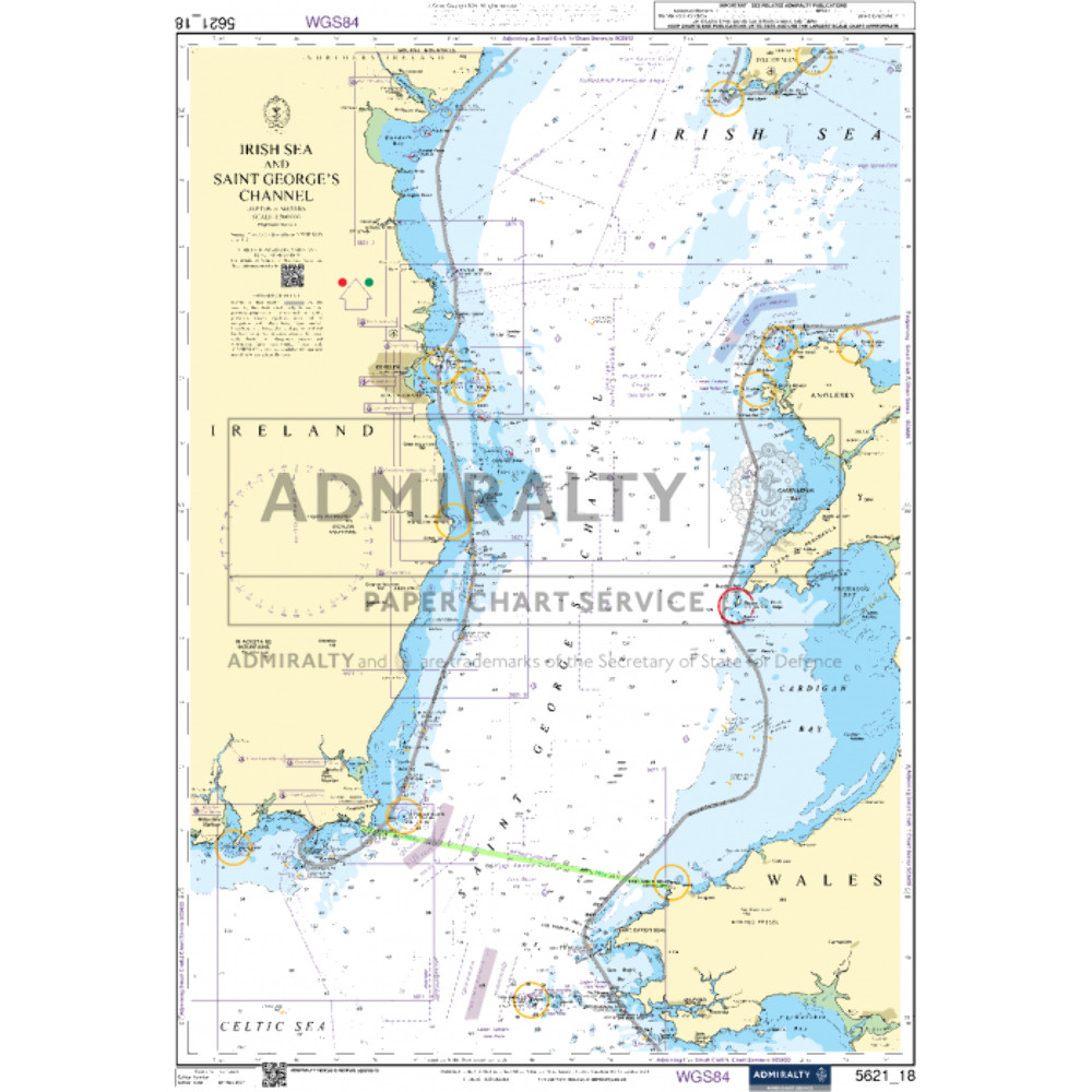 Admiralty Small Craft Chart 5621_18: Irish Sea & Saint Georges Channel