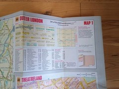 Vintage AA London Touring Map Inner Outer Theatreland Road Parking 1977 Tourist