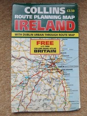 COLLINS ROUTE PLANNING MAP IRELAND 1985 PAPERBACK