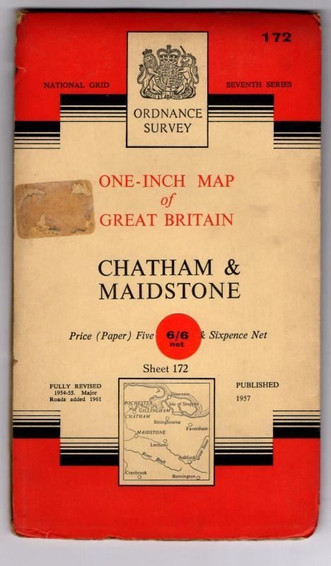 National Grid Seventh Series Sheet 172Chatham & Maidstone : Ordnance Survey
