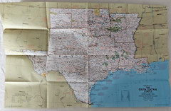 United States Regional Maps Poster National Geo Mag Close Up USA 1970s Classroom