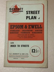 Vintage Barnetts Epsom & Ewell Street Plan with Index