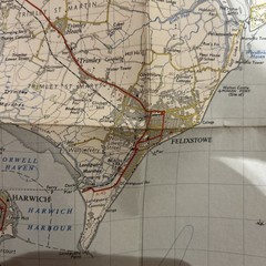 IPSWICH Sheet 150 1956 CLOTH Seventh Series Ordnance Survey 1 Inch Map The Naze