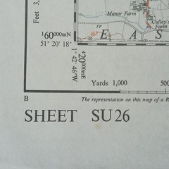Vintage Ordnance Survey Map Savernake Forest Sheet SU26 1961 First Series
