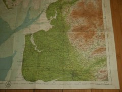 BARTHOLOMEW’S REDUCED SURVEY MAP OF NORTH LANARKSHIRE ON CLOTH 1940’s RARE E386