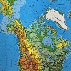 17″ x 22″ Rand McNally Markable Map of North America Two-Sided Pre-owned