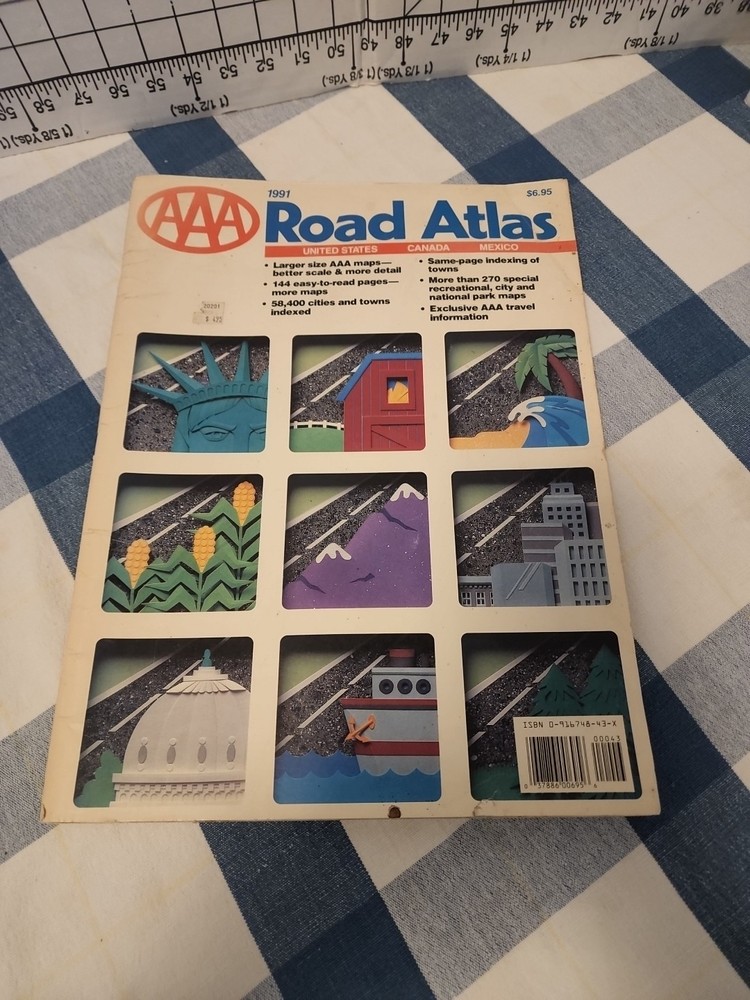 1991 AAA Road Atlas Unated States Canada Mexico