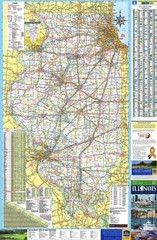 48X72 ILLINOIS STATE OFFICIAL EXECUTIVE LAMINATED WALL MAP By I L Dept Of *NEW*