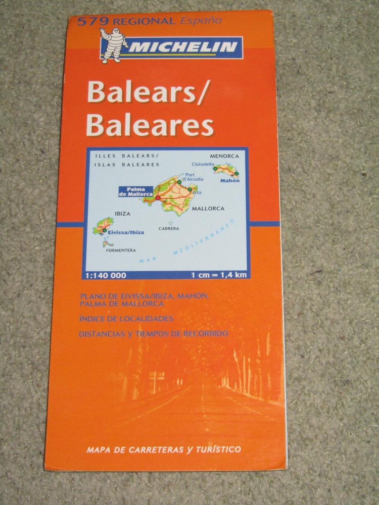 Michelin Regional Maps – Spain, Balearic Islands: Ibiza, Majorca, Menorca – 2011