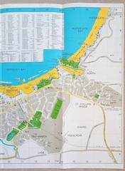 3 Street Maps of Newquay, Cornwall.