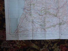 OLD 1922 OS cloth MAP BARMOUTH ABERYSTWYTH ABERDOVEY MACHYNLLECH TOWYN DOLGELLAU