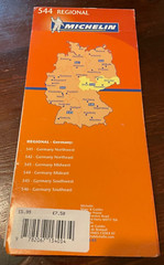 Germany: Mideast 544 Michelin Regional Map. 1:300,000, Good Condition