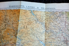 Ordnance Survey Road Map – Sheet 9, Harrogate, Leeds & Bradf: 1931 Linen (Green)