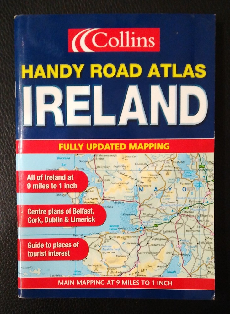 2004 COLLINS Handy Road Atlas all of Ireland including Guide Tourist Information