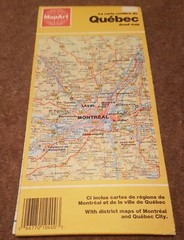 MapArt Quebec Road Map + 2 Free Maps