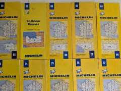 Job Lot 26 Vintage 1970s – 80s Yellow Michelin Maps France most regions