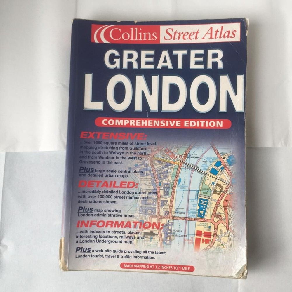 Collins Street Atlas – Greater London Comprehensive Edition, Used Good Condition