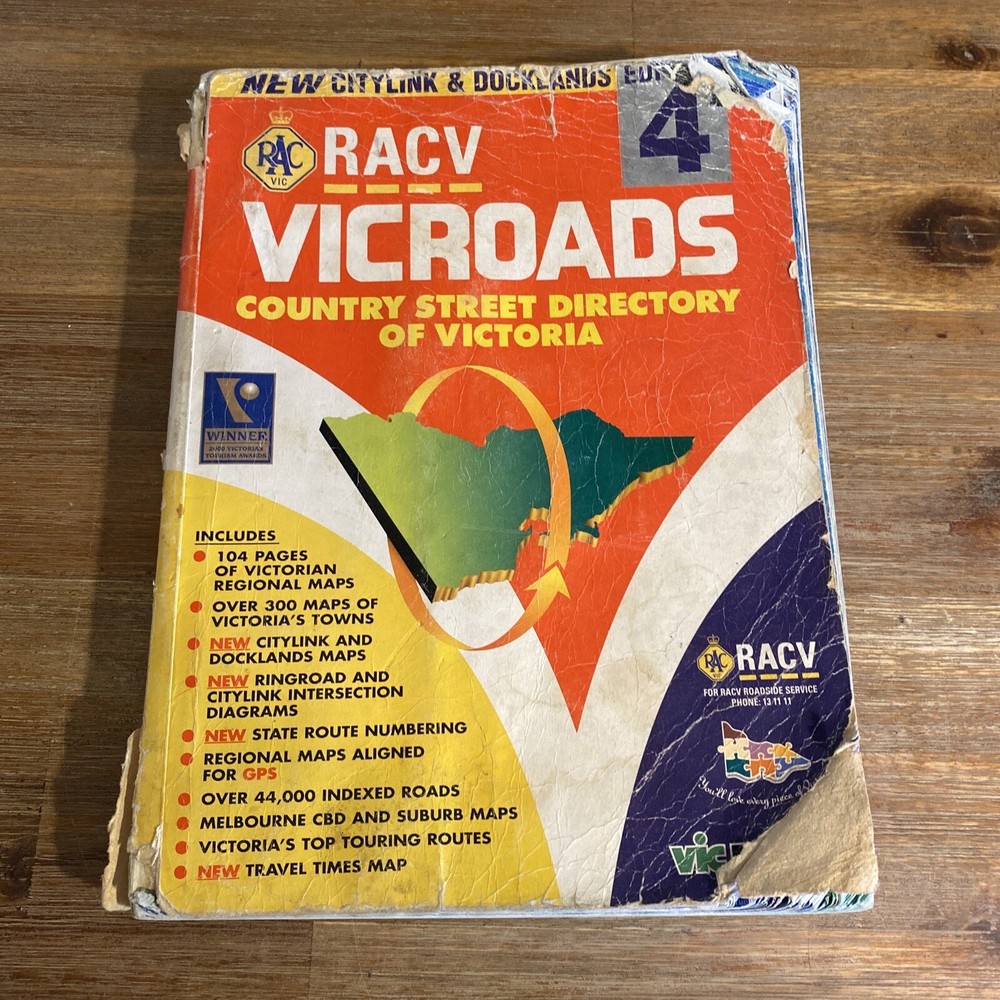 Edition 4, RACV Vicroads, Country Street Directory of Victoria