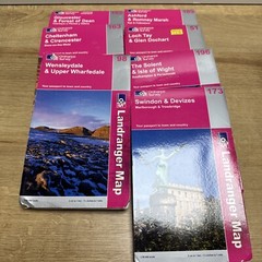 Lot Of 34 OS Ordnance Survey Landranger Map Job Lot Bundle Vintage Maps