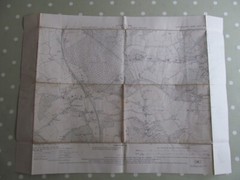 VINTAGE OS MAP OF WILDHILL AREA HERTFORDSHIRE DATED 1925 SIX INCHES TO ONE MILE