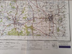 Vintage Second World War 1951 Ordnance Survey Map – Doncaster, WWII Map