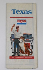 EXXON Texas United States Road Map Dallas Houston Austin Galveston 1977 Beaumont