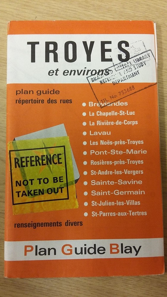 Troyes And Surrounding Area: Blay Map