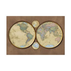 7x5ft 5x3ft Map of the World Without Flags Map Poster Prints Office Home Decor