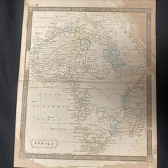Antique late 1800’s Map of AFRICA by Darton & Clark Very Rare – (1766)