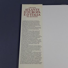 Large Book Atlas Of Europe And Italy De Agostini Free Copy ESSO 1994