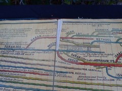 1871 Antique Adams Synchronological Chart Timeline Lithograph Map History of Man