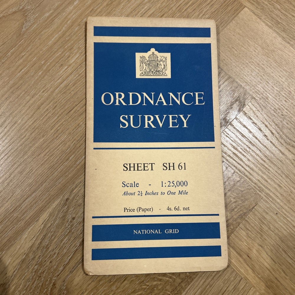BARMOUTH Ordnance Survey Sheet SH61 1:25,000 1953 National Grid Bontduu