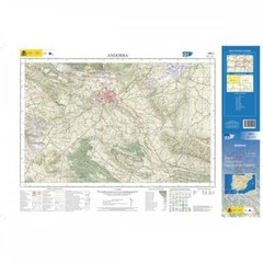 Spain map 0494-I: Andorra (57-37) hiking walking topographic 1:25K