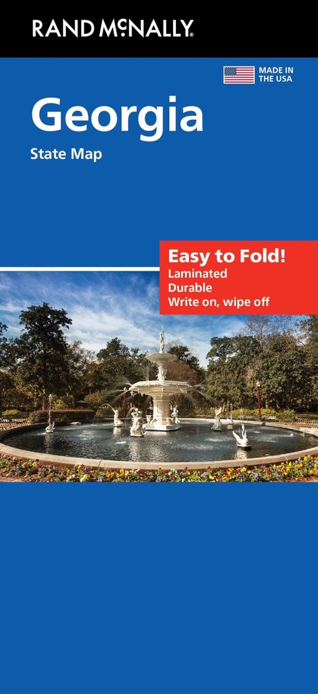 Rand McNally Easy to Fold: Georgia State Laminated Map 18″ x 17″, Multicolor