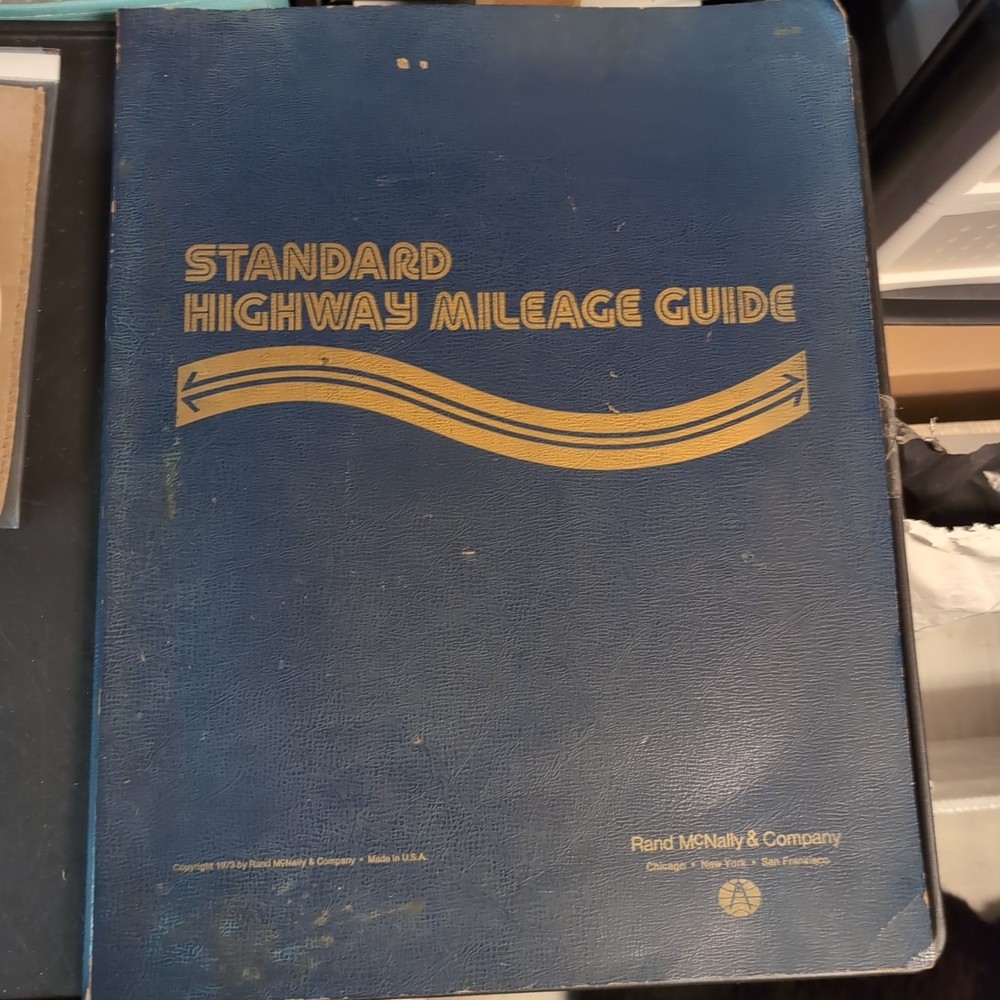 Vintage Book 1973 Rand McNally & Co Standard Highway Mileage Guide Maps