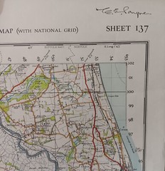Ordnance Survey Map – Lowestoft. (1946). 1 Inch = 1 Mile. 73cm x 90cm. VGC