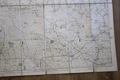 Vintage Map 1847 Large Format Cloth Backed LANCASHIRE Fylde Garstang Rawcliffe
