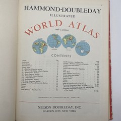 Hammond Doubleday World Atlas 1956 Vintage Hardcover With Dust Jacket