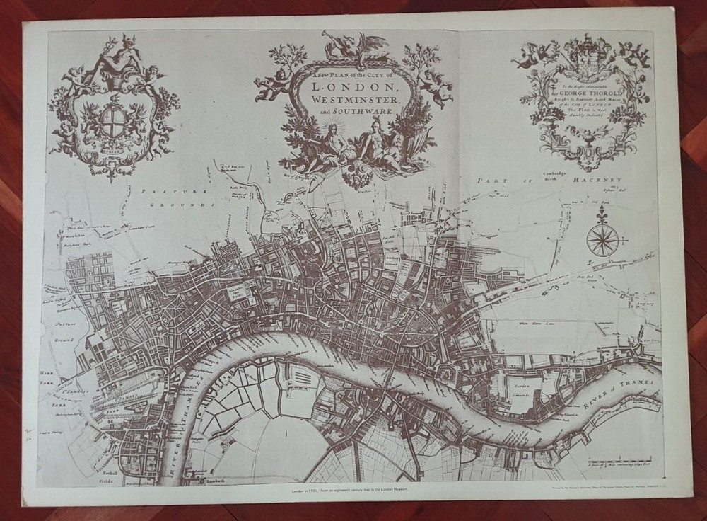A New Plan of the City of London, Westminster & Southwark 1720 – HMSO