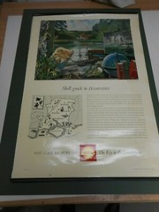 ORIGINAL SHELL GUIDE POSTER HAMPSHIRE MAP VGC KEITH SHAKLETON