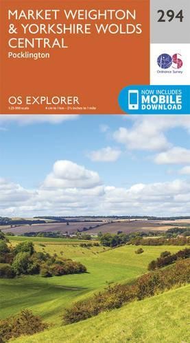 Market Weighton and Yorkshire Wolds Central (Map) OS Explorer Map