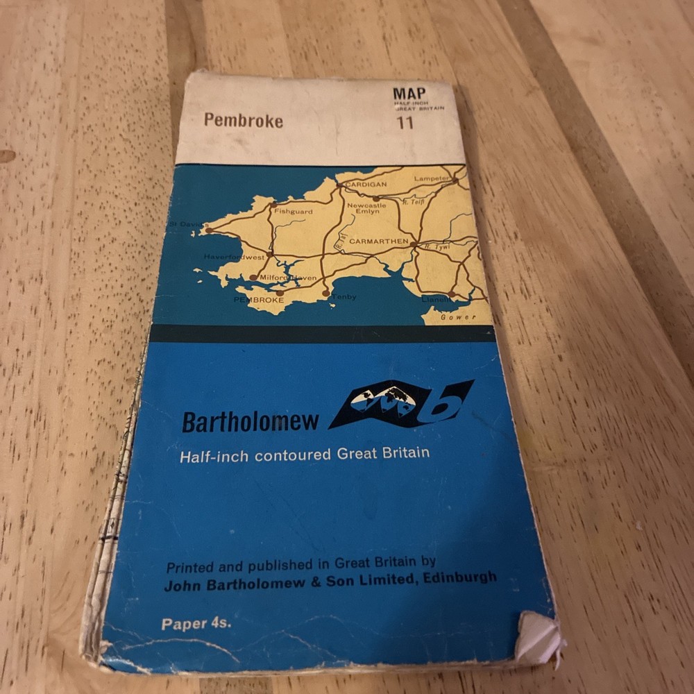 1970 Pembroke Bartholomew half-inch contoured map Sheet 11