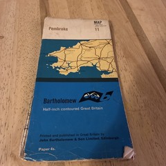 1970 Pembroke Bartholomew half-inch contoured map Sheet 11
