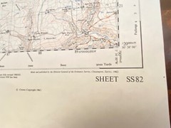 ORDNANCE SURVEY Sheet SS82 SOMERSET / DEVON Provisional Ed. OS Map M172