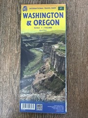 OREGON AND WASHINGTON STATES TRAVEL REFERENCE MAP 1:750K By Itmb Publishing Ltd