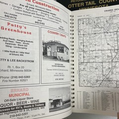 Pictorial Atlas of Otter Tail County Minnesota 1993 Battle Lake Volume 1 & 2